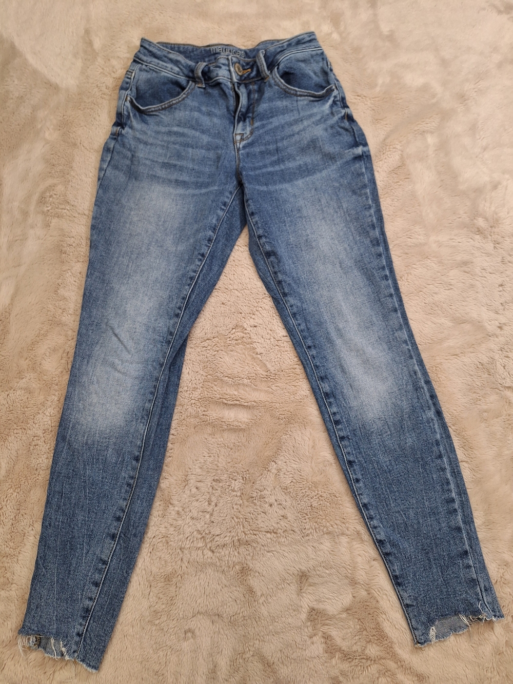 Maurices Womens Blue Medium Wash High Rise Skinny Stretch 5-Pocket Size 2